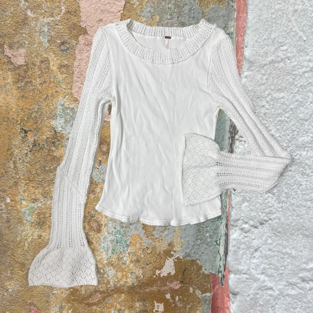 Free People Cuffing Season Ribbed Knit Top